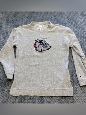 League Collegiate Outfitters Gonzaga Bulldogs Marled Sweatshirt Size Large